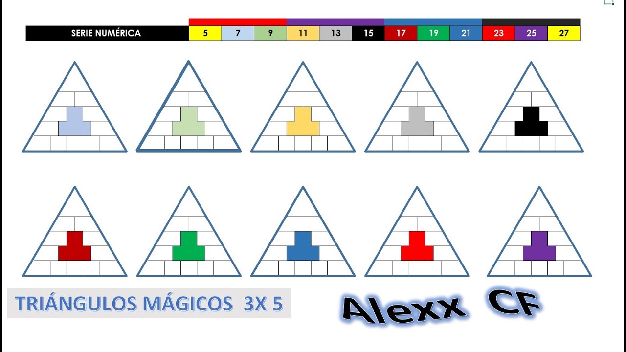 APRENDE EL TRUCO...🔺 TRIÁNGULOS MÁGICOS  3X5 🔻