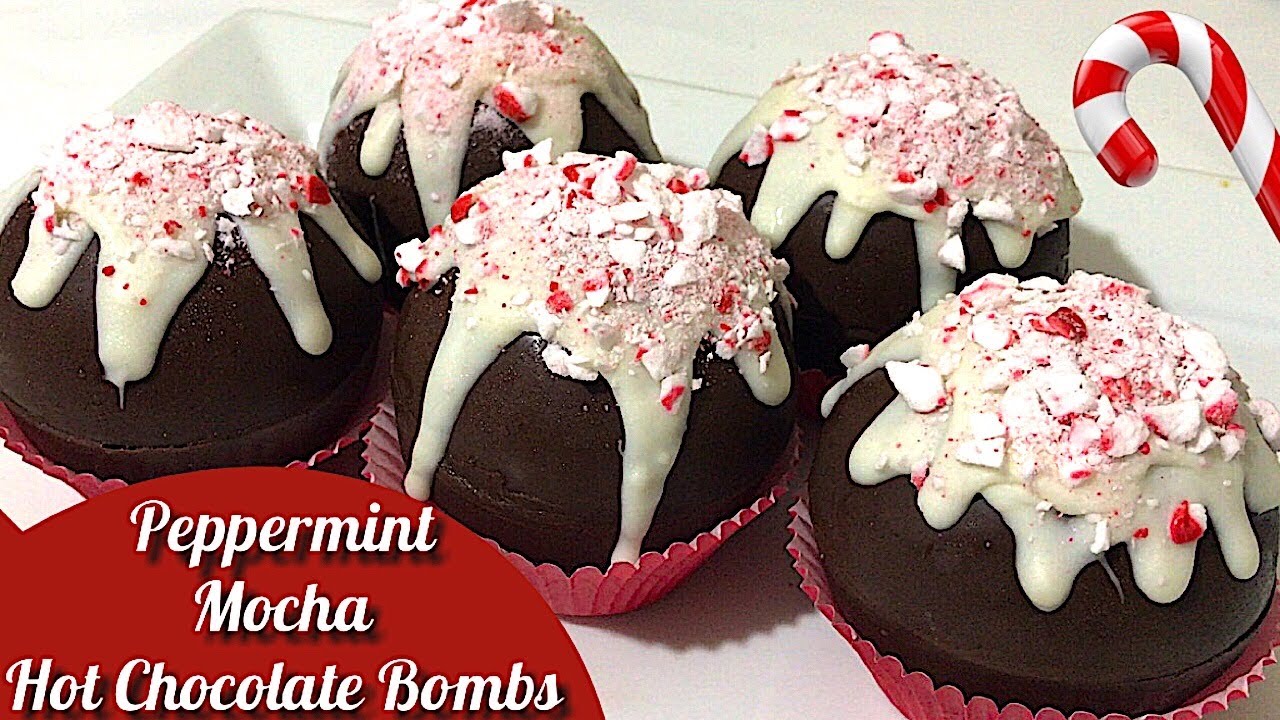 Peppermint Mocha Hot Chocolate Bombs | HOW TO MAKE HOT CHOCOLATE BOMBS