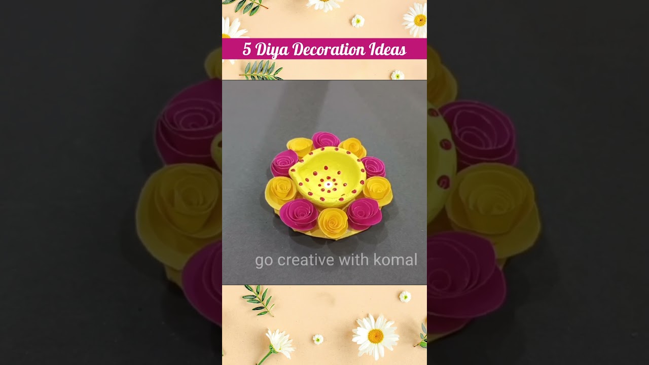5 Beautiful Diya decor Ideas for school competition #diwali #diwalidecor #shorts #short #papercraft