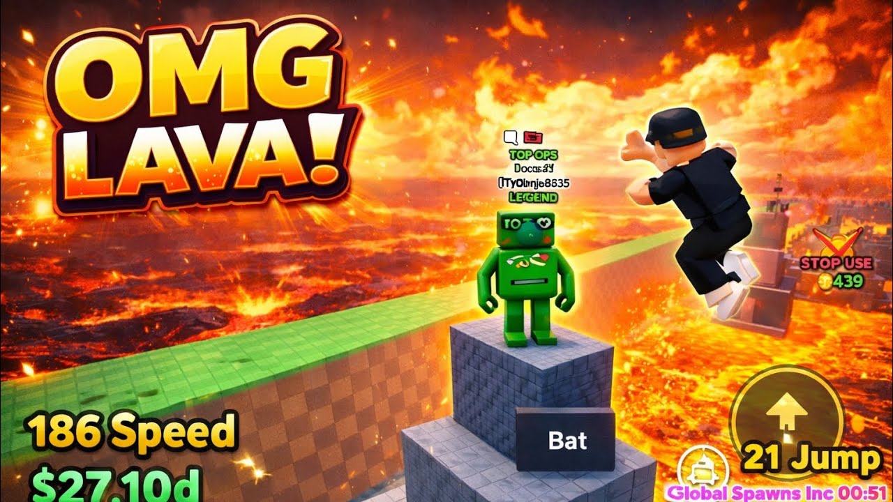 🔥 SURVIVE LAVA FOR BRAINROT 😱 | Roblox Gameplay part 1