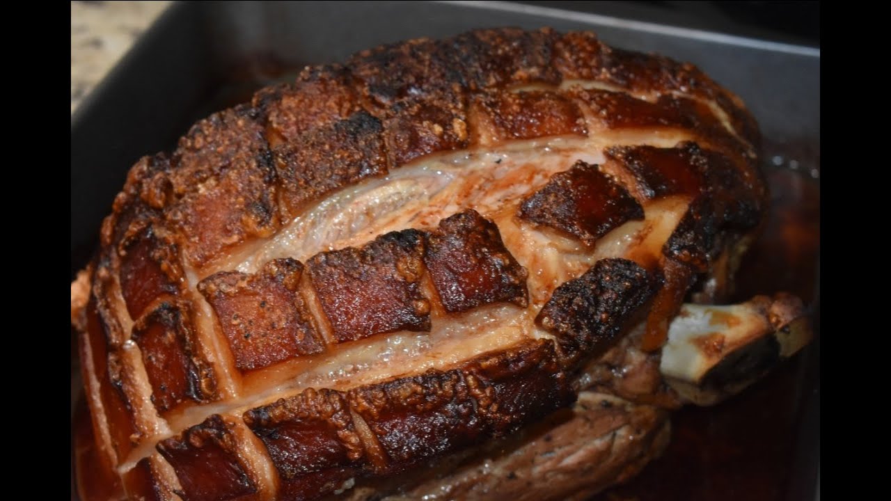 PIERNA DE PUERCO AL HORNO, DIFERENTE Y MUY SABROSA.