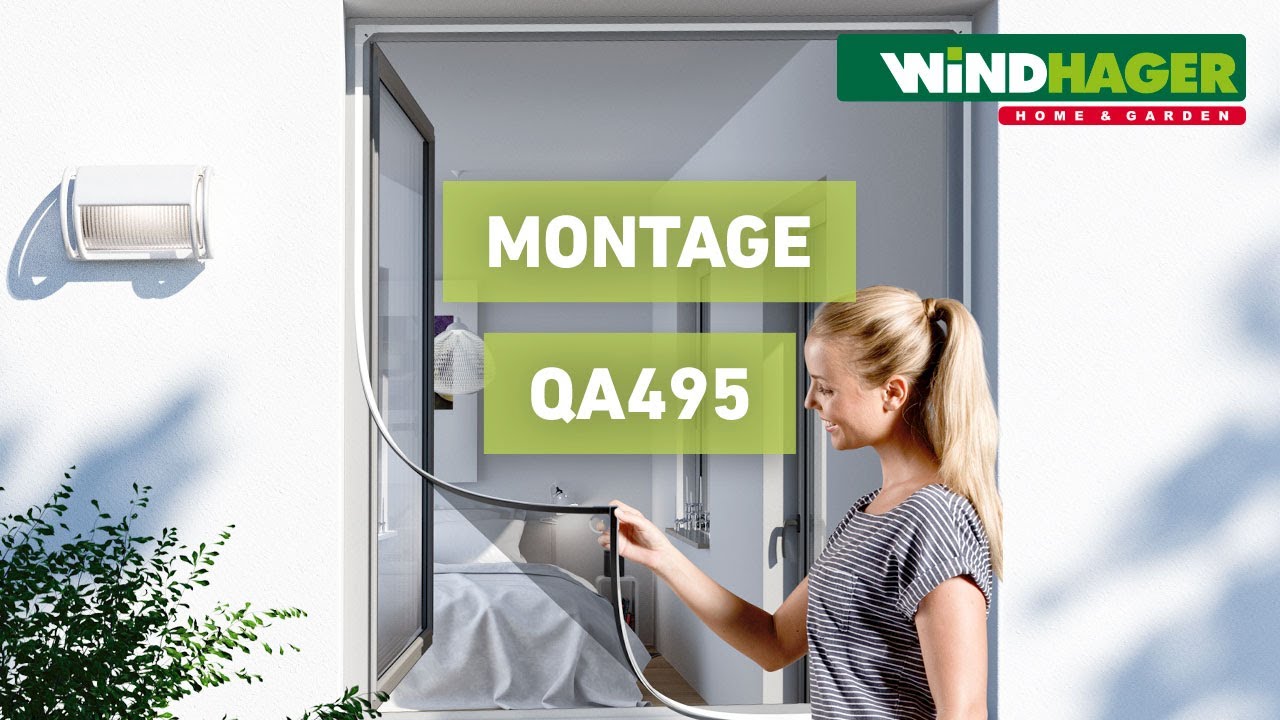 Insect screen magnetic frame windows from Windhager Home & Garden - Mounting instruction (QA495)