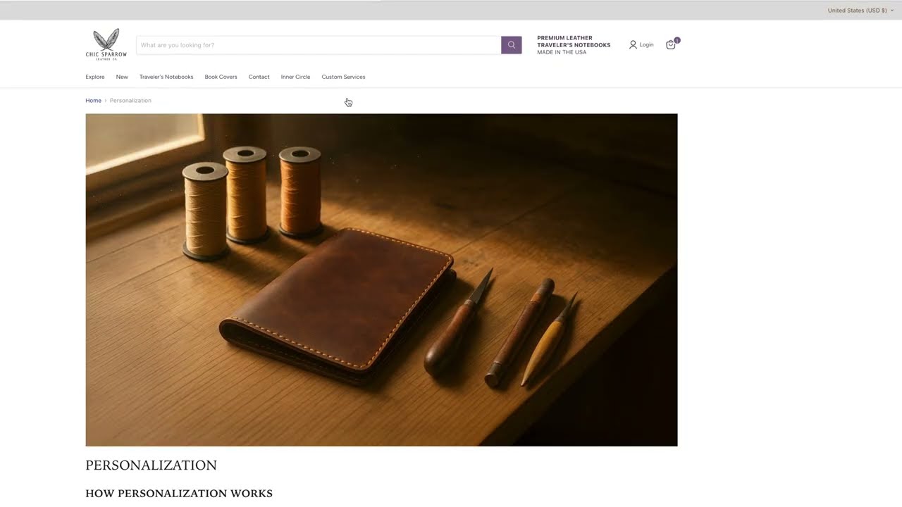 How to Order a Customised Travelers Notebook from Chic Sparrow