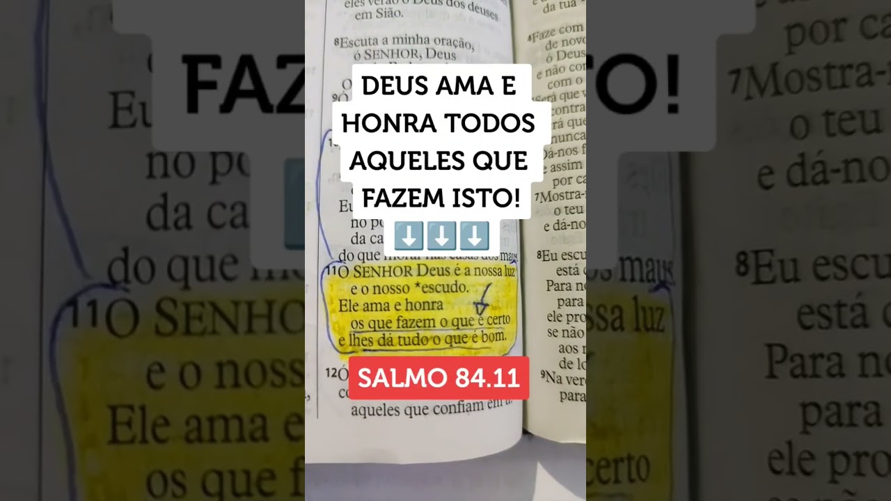 DEUS AMA E HONRA TODOS AQUELES QUE FAZEM ISTO#shorts #versiculo #palavradosenhor #honra #creia #deus