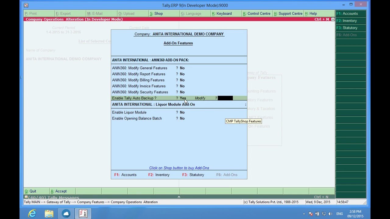 Tally Add Ons : Auto Backup of Tally.ERP9 Data | Daily Zip Backups