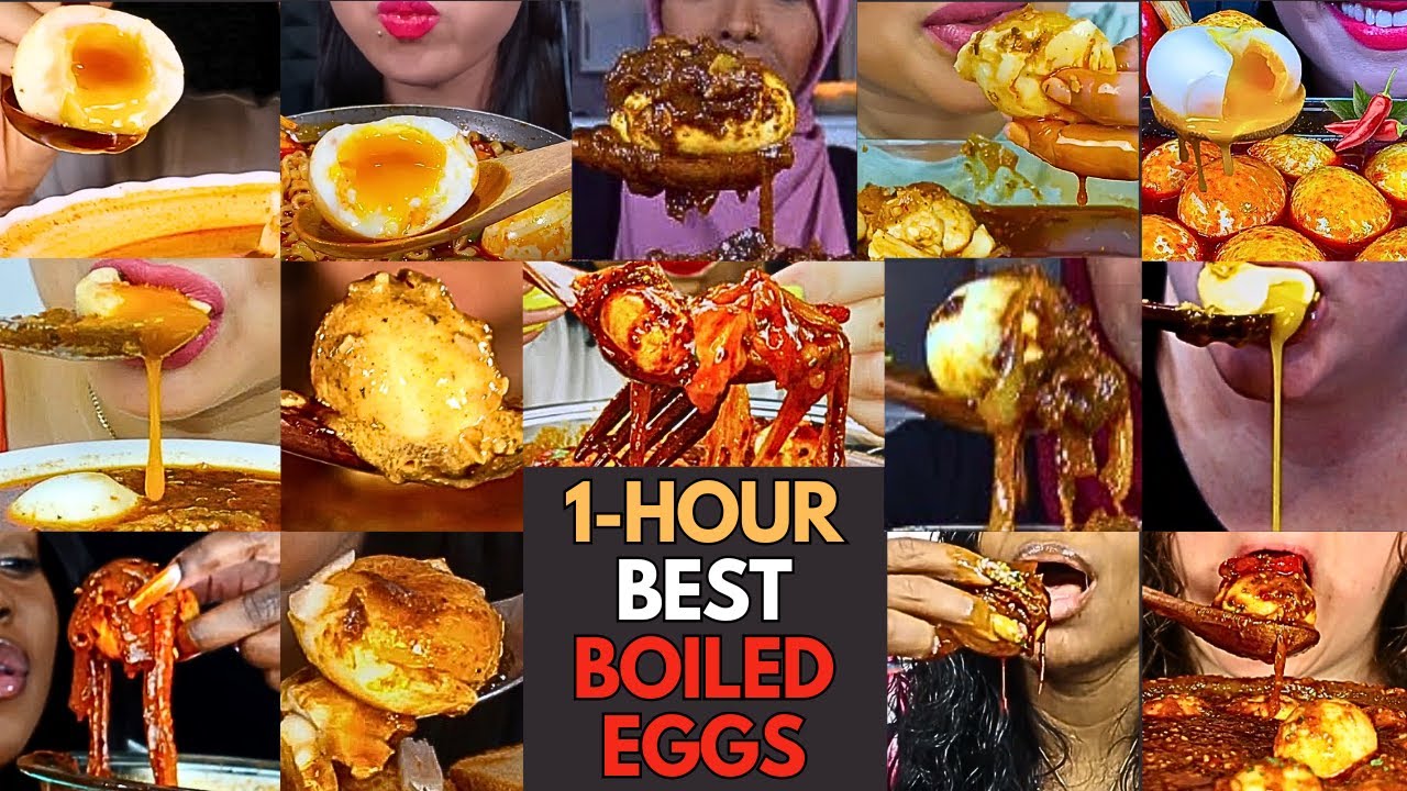 🌶️🍽️🥚 ASMR 1-HOUR BEST SATISFYING Egg-cellent Boiled Egg Mukbang | MUKBANG COMPILATION🥚🍴🔥