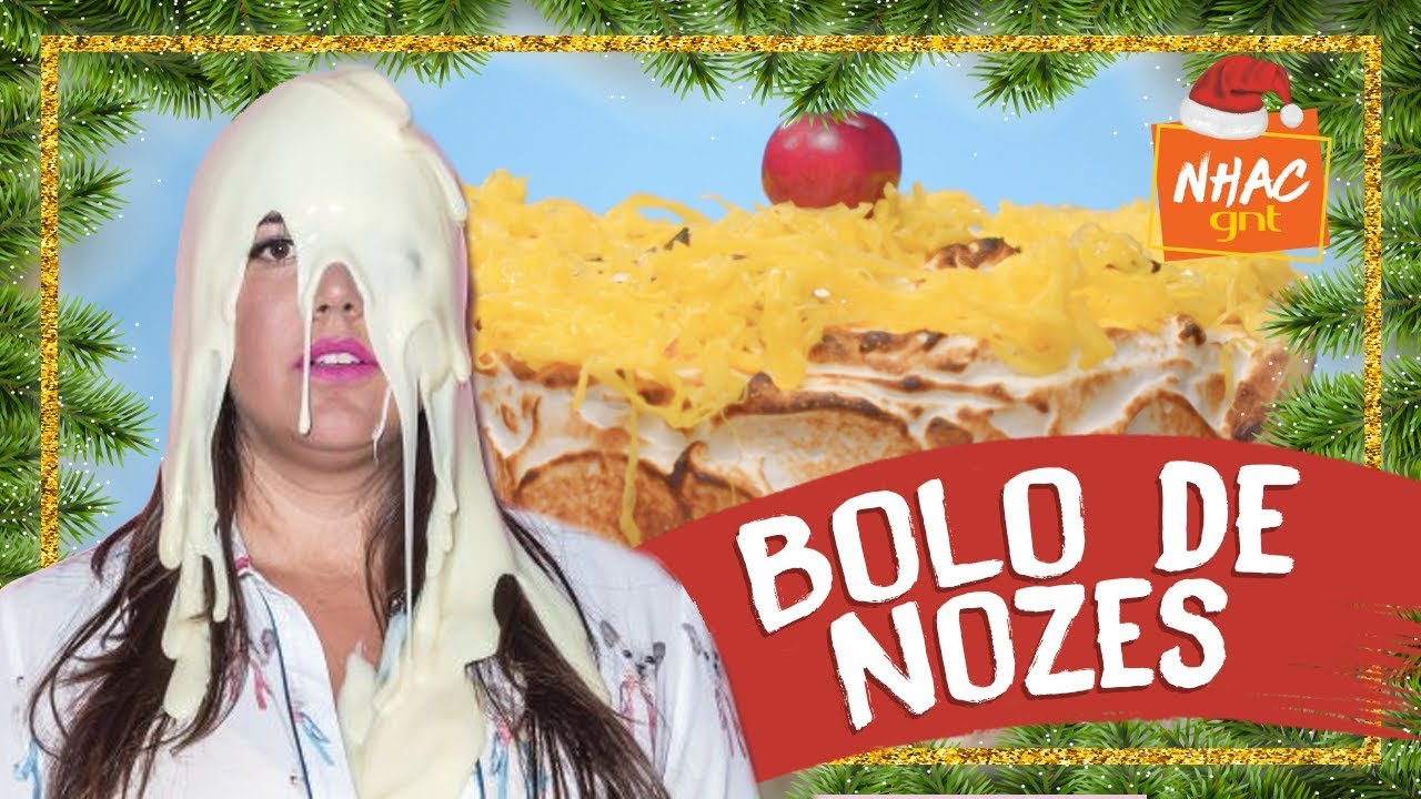 Bolo de nozes recheado com baba de moça e coberto com merengue | Raíza Costa | Rainha da Cocada