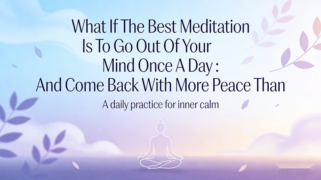 What If The Best Meditation Is To Go Out Of Your Mind Once A Day：And Come Back With More Peace Than
