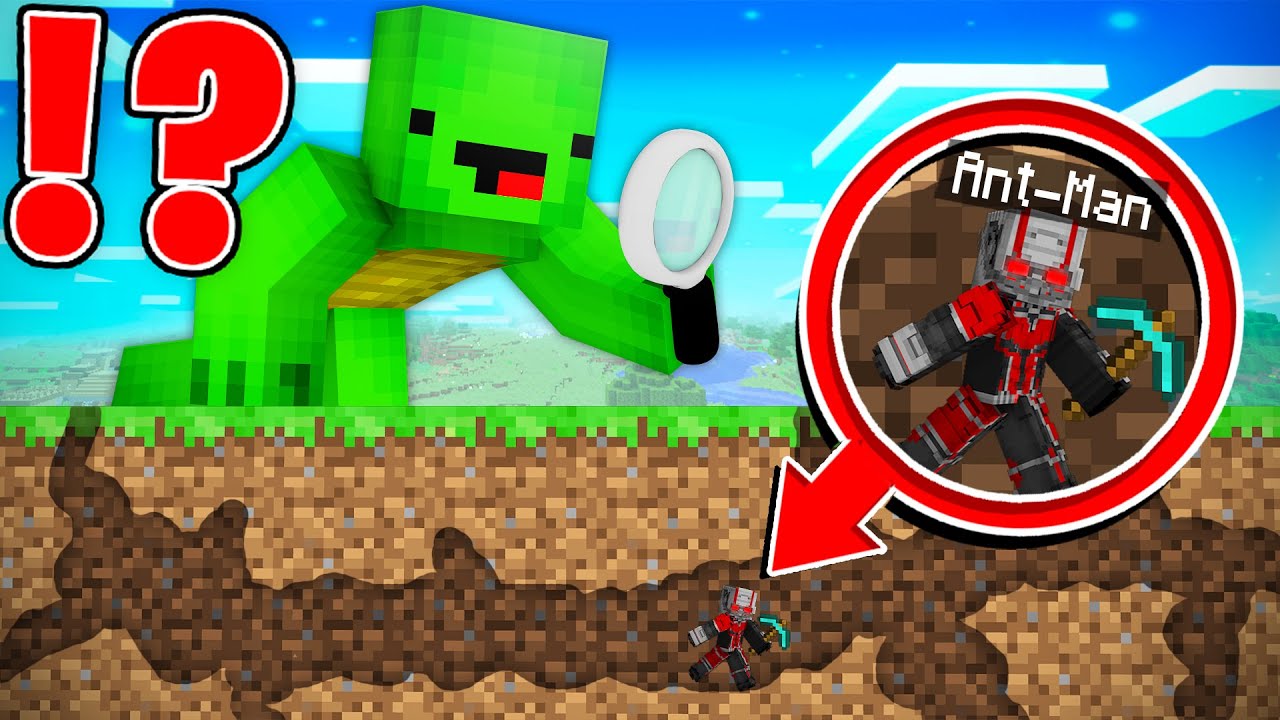 JJ Became a ANT MAN to СHEAT in Hide and Seek in Minecraft - Maizen JJ and Mikey