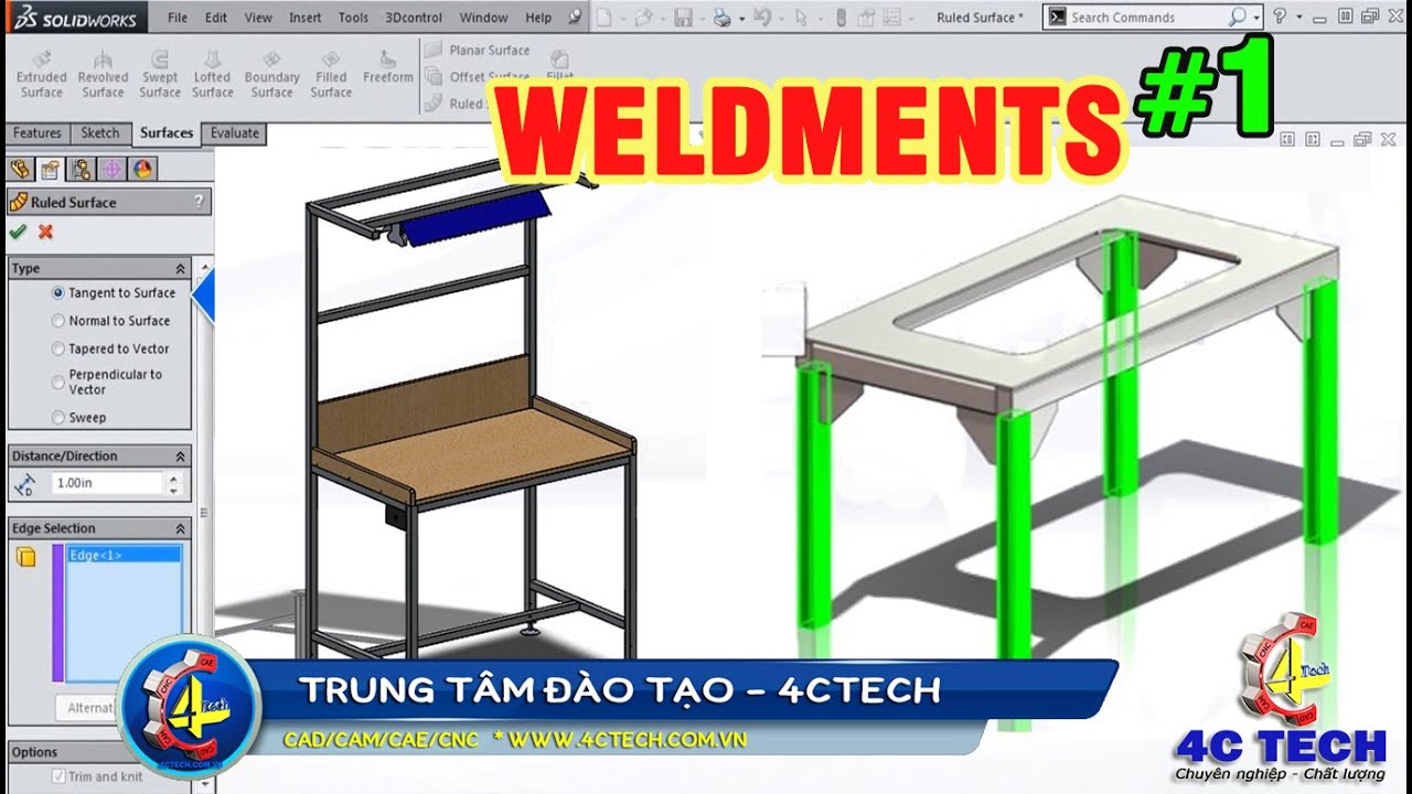 Weldments SolidWorks - Thiết Kế Mối Hàn #4.1 | 4CTECH VN
