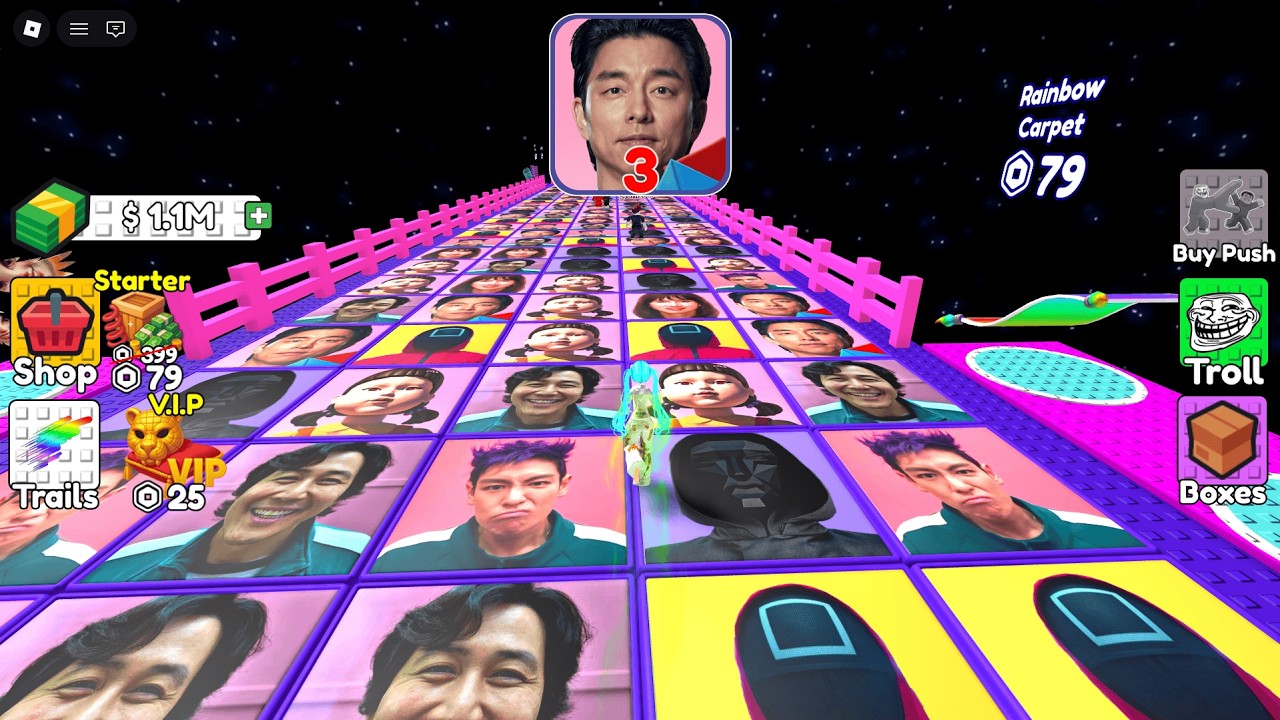 ONE MISTAKE = GAME OVER ROBLOX ULTIMATE SQUID GAME GLASS BRIDGE CHALLENGE DAY