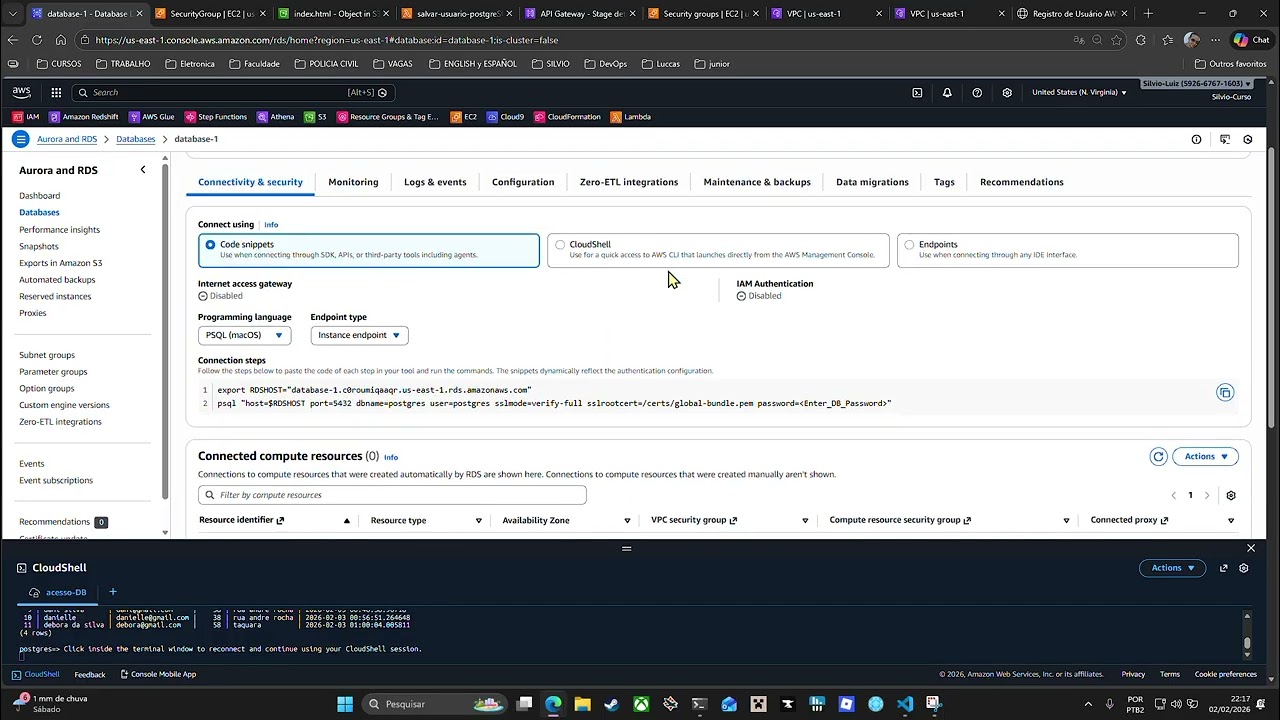 Apresentação de uma aplicação Frontend com backend PostgreSQL