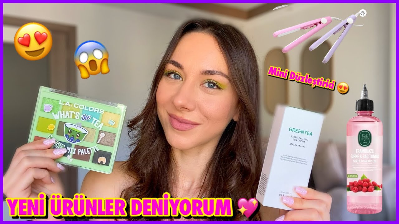 YENİ ÜRÜNLER DENİYORUM😍| LA COLORS FAR PALETİ,MİNİ DÜZLEŞTİRİCİ,BARULAB GÜNEŞ KREMİ, SAÇ SİRKESİ 💖