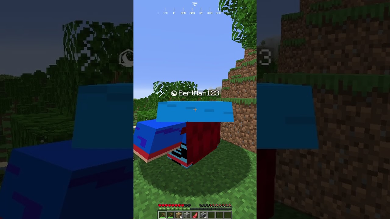 😡 Dostanę obrażenie = stanę się grubszy 🍕  #minecraft #shorts