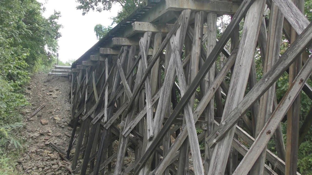 Hybrid Wood Framed Train Trestle Bridge