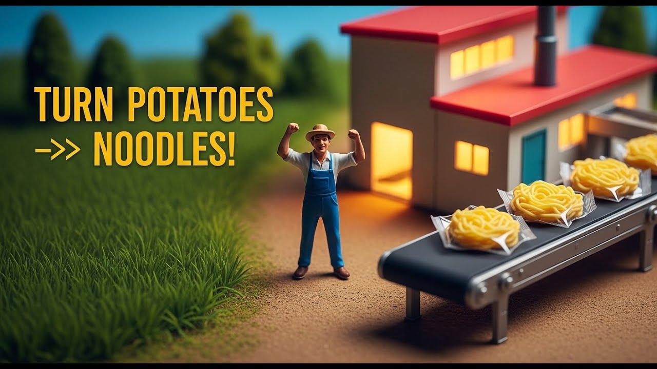 From Potato Surplus to Noodles Factory | Miniature Food Processing Film
