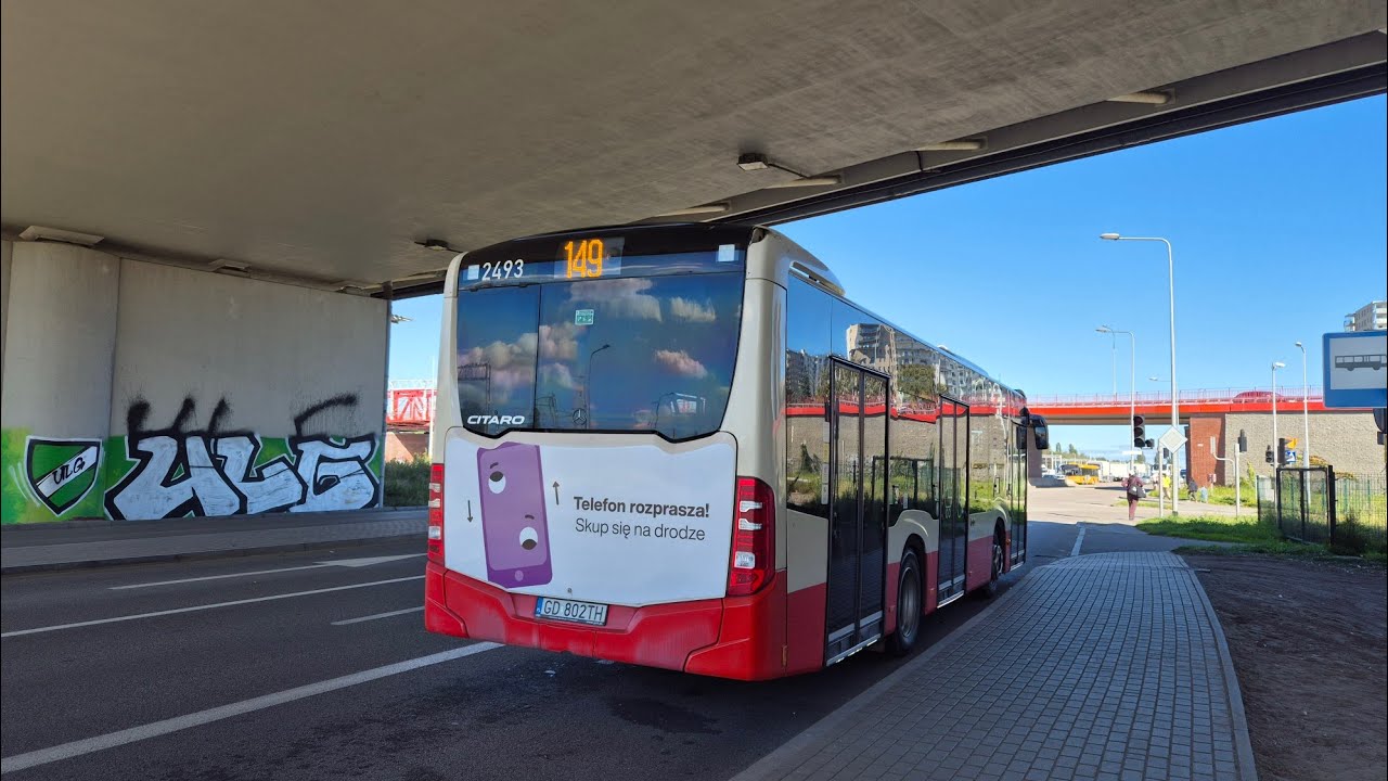 [GAiT] Mercedes-Benz O530K Citaro C2 #2493 - linia 149, kierunek Letnica Węzeł Harfa