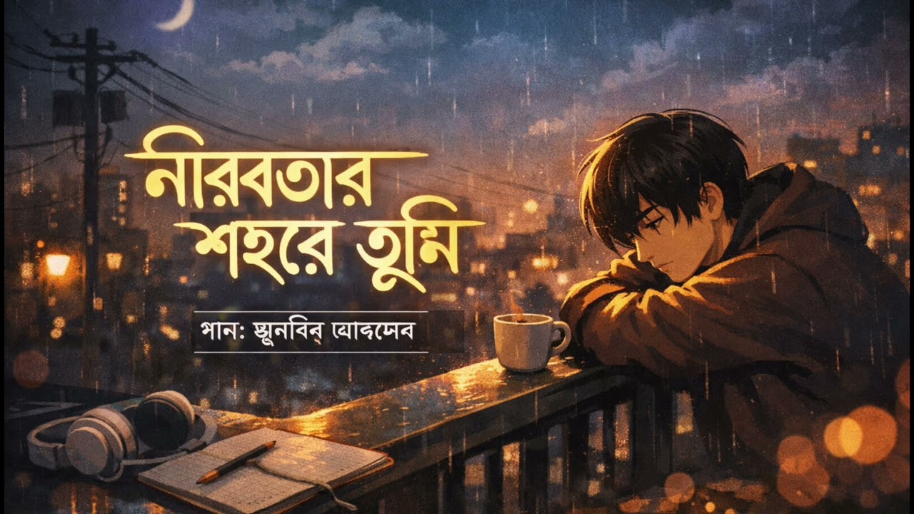 নীরবতার শহরে তুমি নীরবতার শহরে একা হাঁটি আমি,ভেজা রাস্তায় পড়ে আছে তোমার নামই। Bangla song lo-fi 