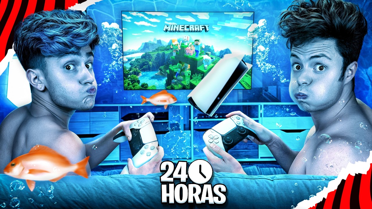 FIZEMOS UM QUARTO GAMER AQU&Aacute;TICO NA PISCINA! *24 Horas