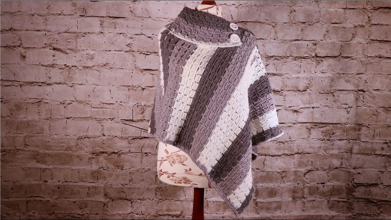 Poncho Gletscherspalten häkeln