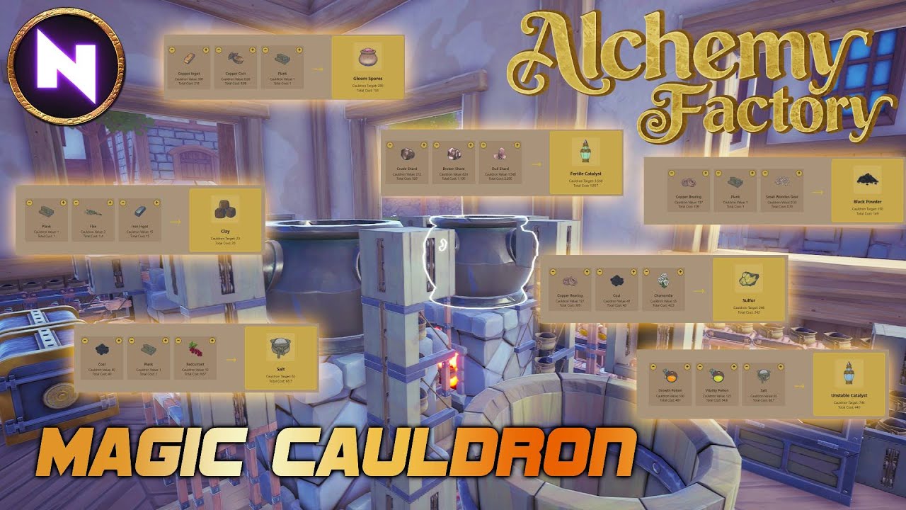 The Best CAULDRON Recipes to Simplify Logistics in Alchemy Factory | 15 | Lets Play