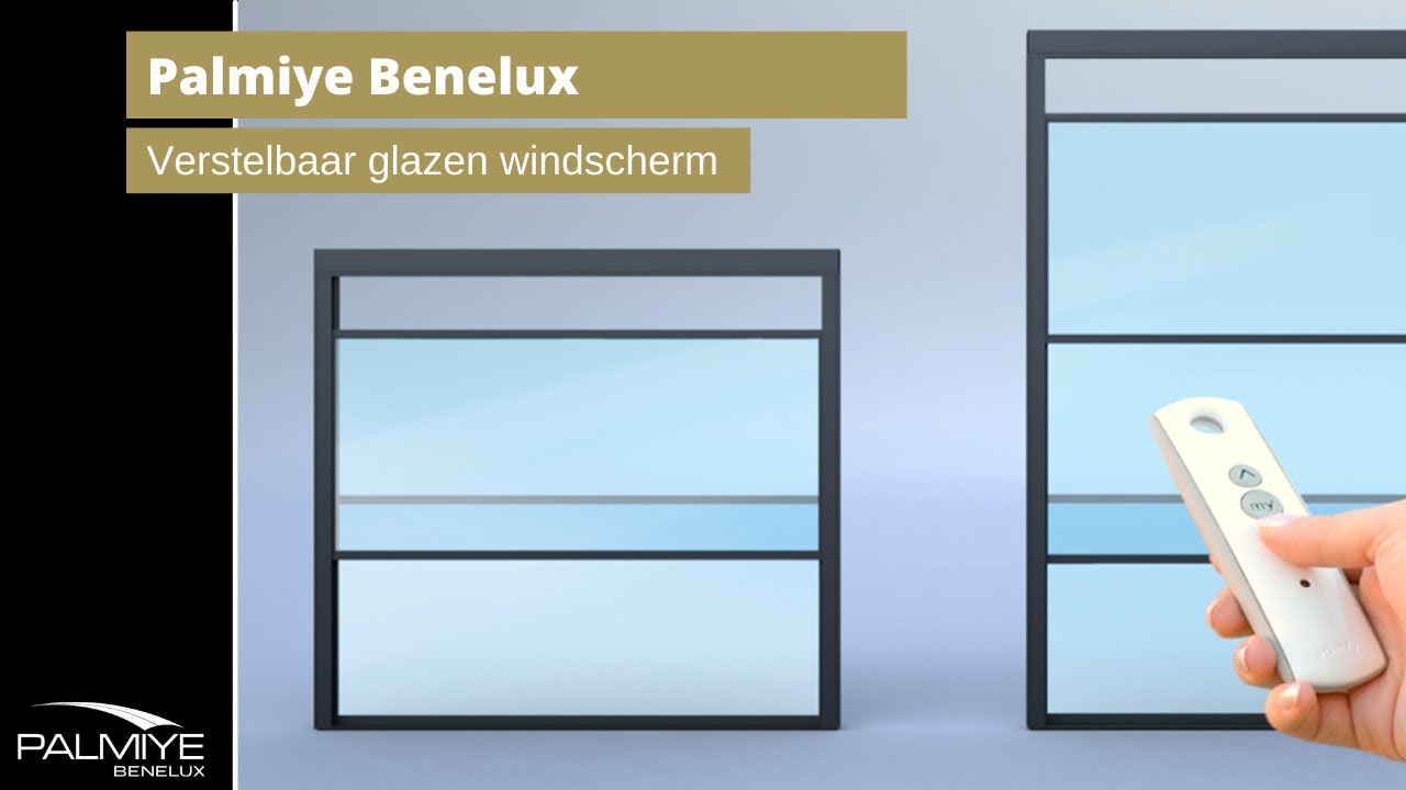 Palmiye Benelux | Verstelbaar glazen windscherm