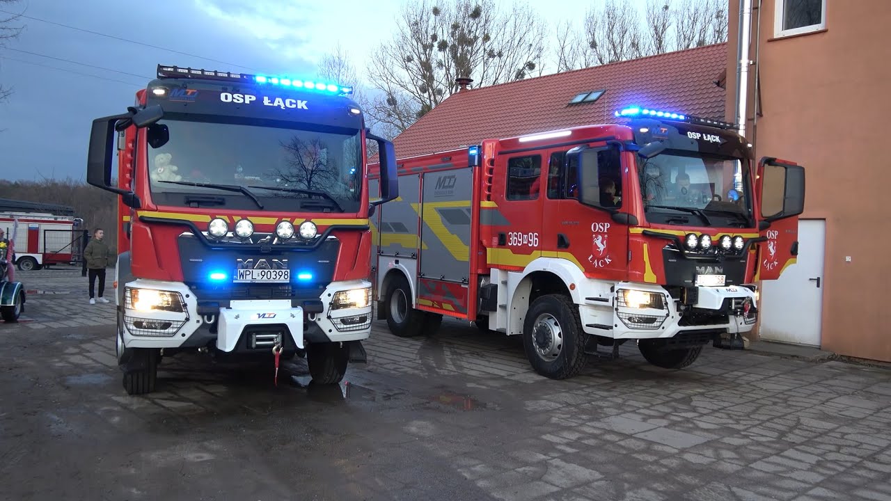 Straż Pożarna: Powitanie nowego 369[M]96 - GBA 4,6/29 MAN TGM 18.320 4x4/MotoTruck w OSP Łąck!
