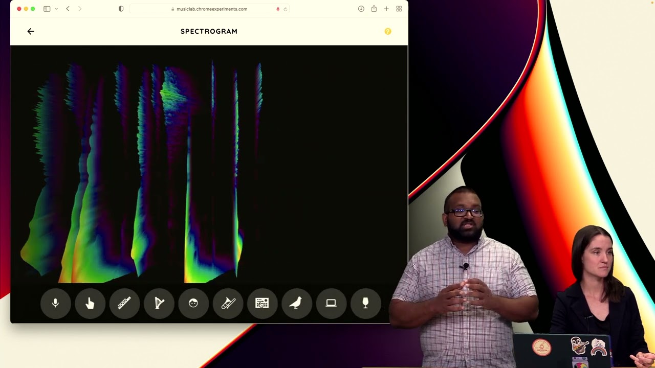 Chrome experiments: Spectrogram Audio Visualizer