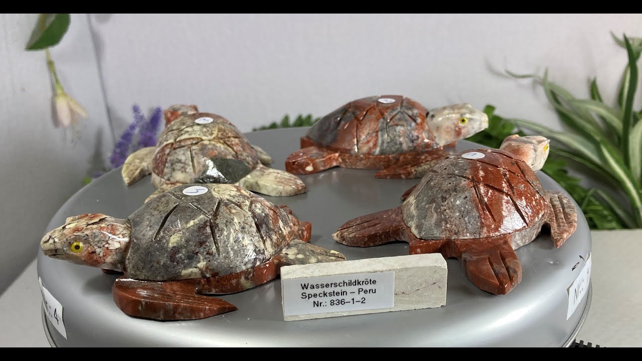 Wasserschildkröte aus Speckstein (Steatit) - Peru