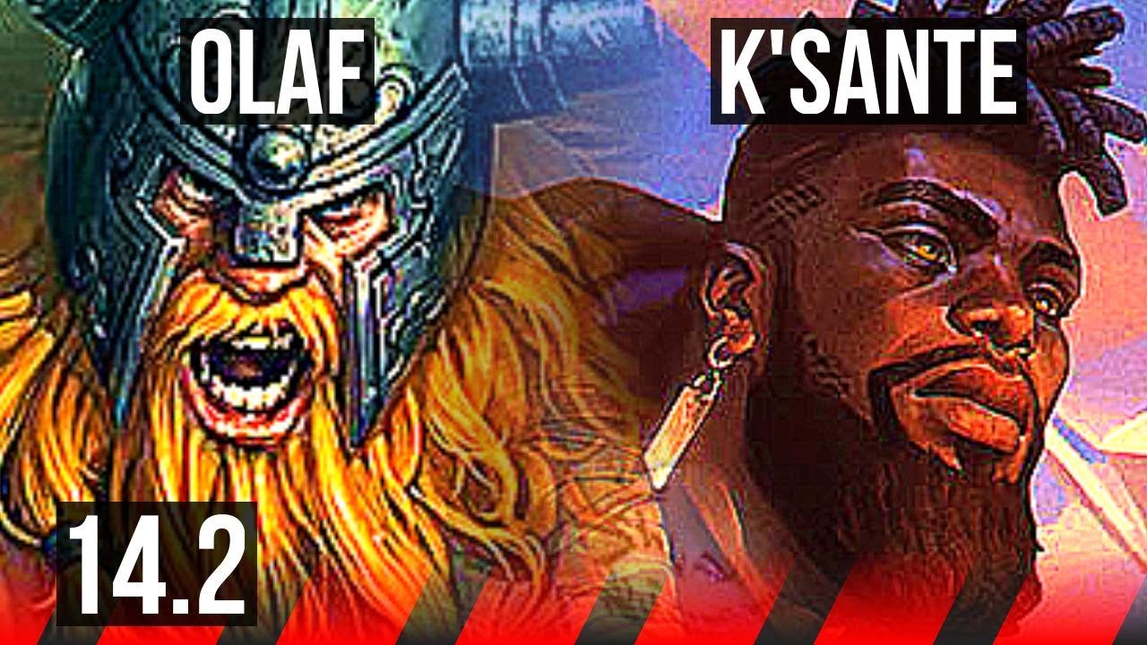 OLAF vs K'SANTE (TOP) | Rank 25 | KR Challenger | 14.2