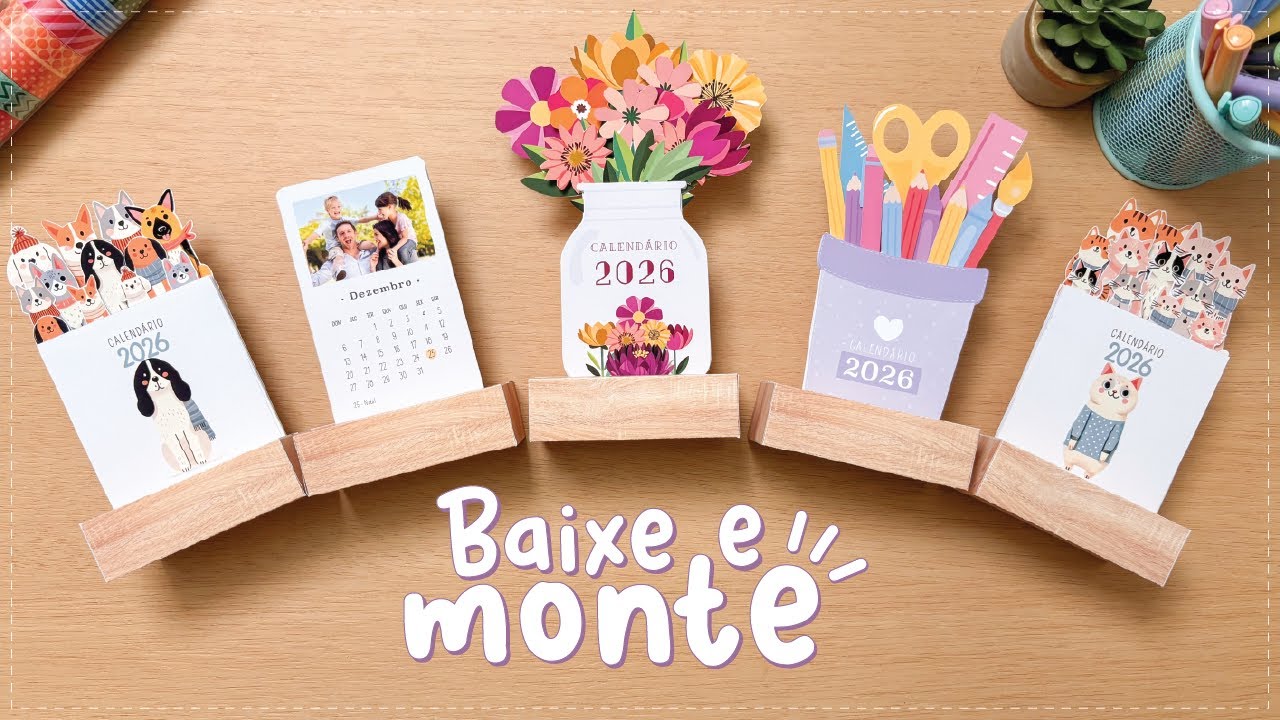 2026 - CALENDÁRIO DE MESA | COMO FAZER? *ATUALIZADO*