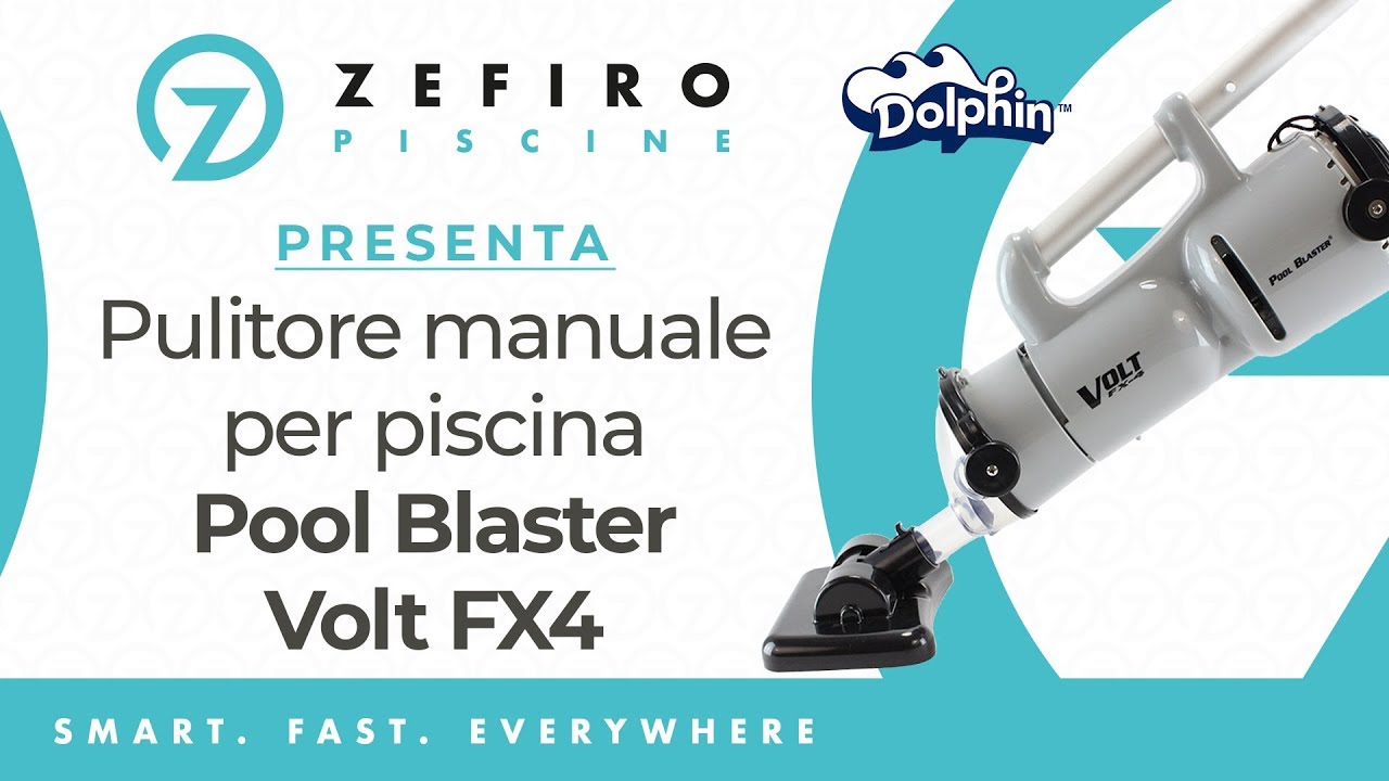 Pulitore Manuale Pool Blaster Volt Fx4 per Pulizia Piscina, Idromassaggio e SPA - Batt. Ricaricabile