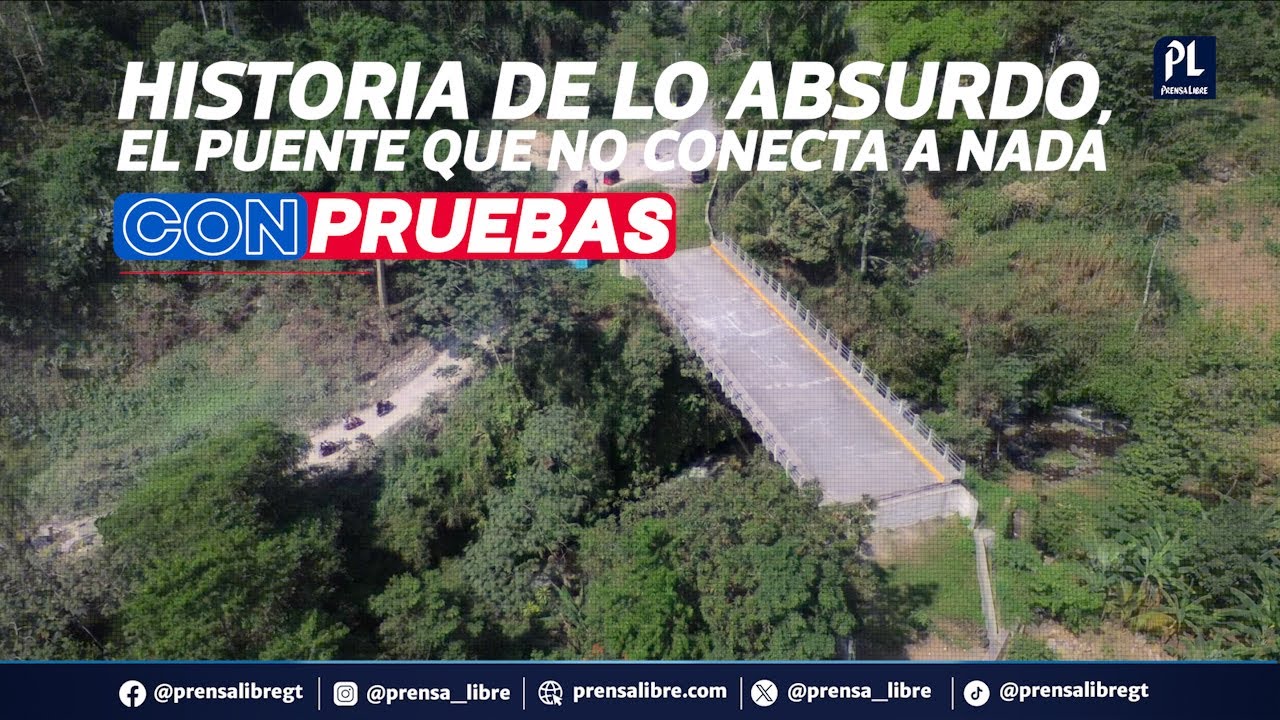En Suchitepéquez, Guatemala se construye puente que no conecta nada; solo puede ser usado por aire