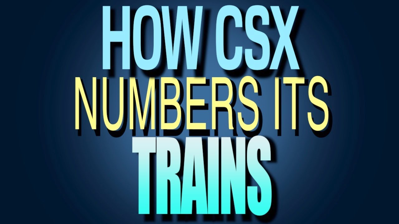 Как CSX нумерует свои поезда