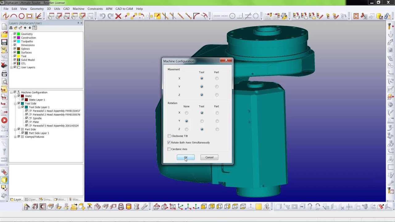 2013 R2   Create Machine Model   5 Axis Head Assembly