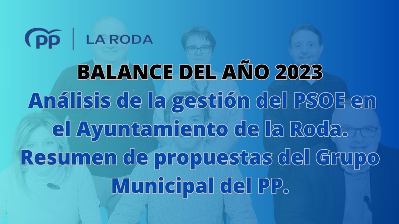 Rueda de prensa PP: balance del a&ntilde;o 2023.