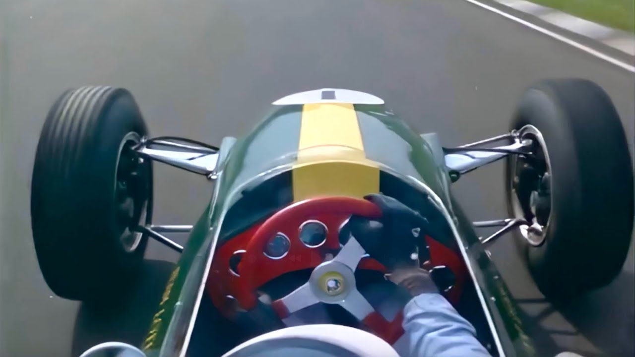1964 F1 British GP [HD 60fps, Extended] Onboard of Jim Clark in Lotus 25 - British Pathé