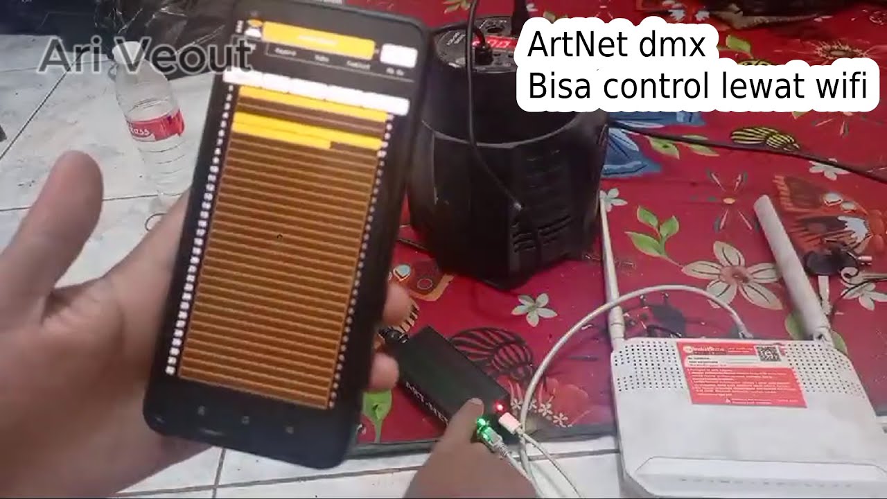 Artnet dmx kontrol lewat wifi