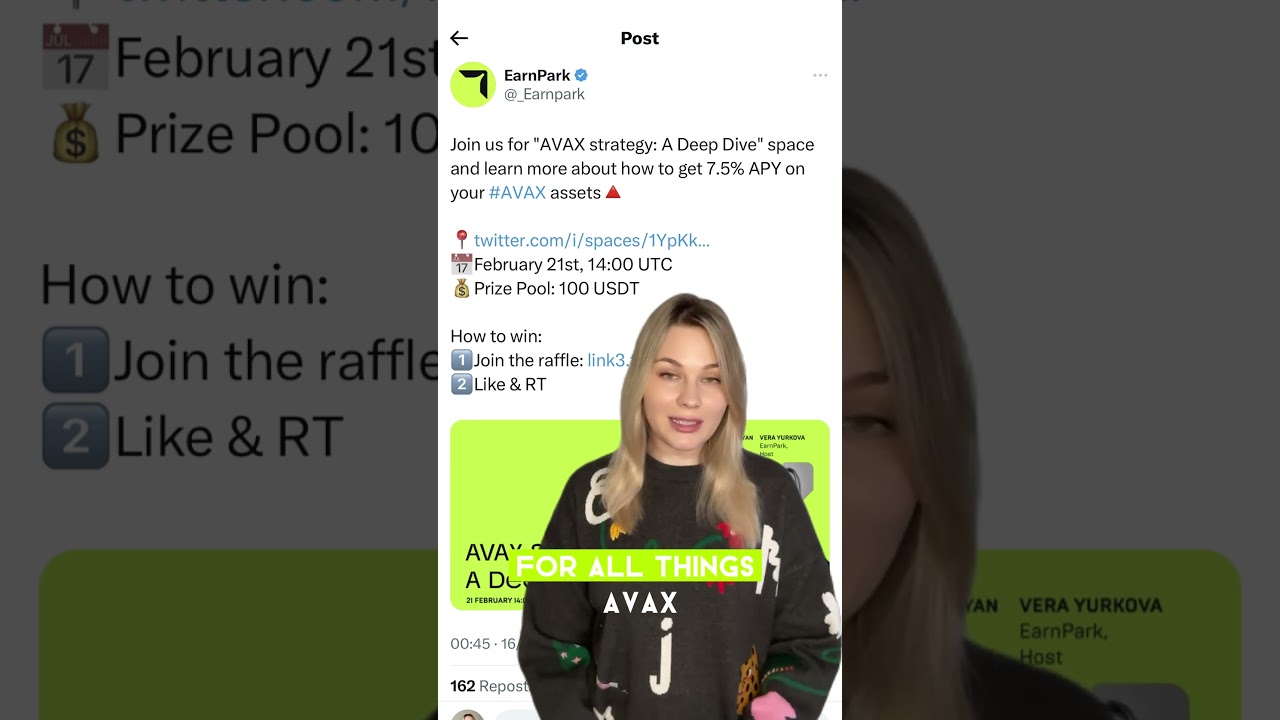 ✨ Dive deep into the EarnPark #AVAX Strategy in our exclusive X Space on Wednesday! #shorts #crypto