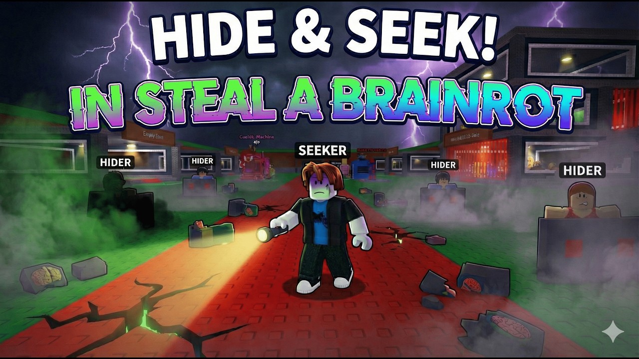 HIDE & SEEK IN STEAL A BRAINROT - CU ABONATII (NEBUNIE TOTALA🤣)