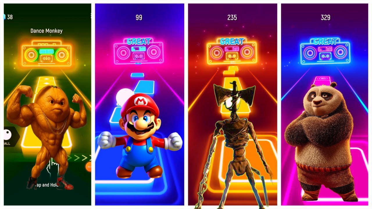 SIREN HEAD 🆚 SUPER MARIO 🆚 TUN SAHUR 🆚 Kun Fu Panda  