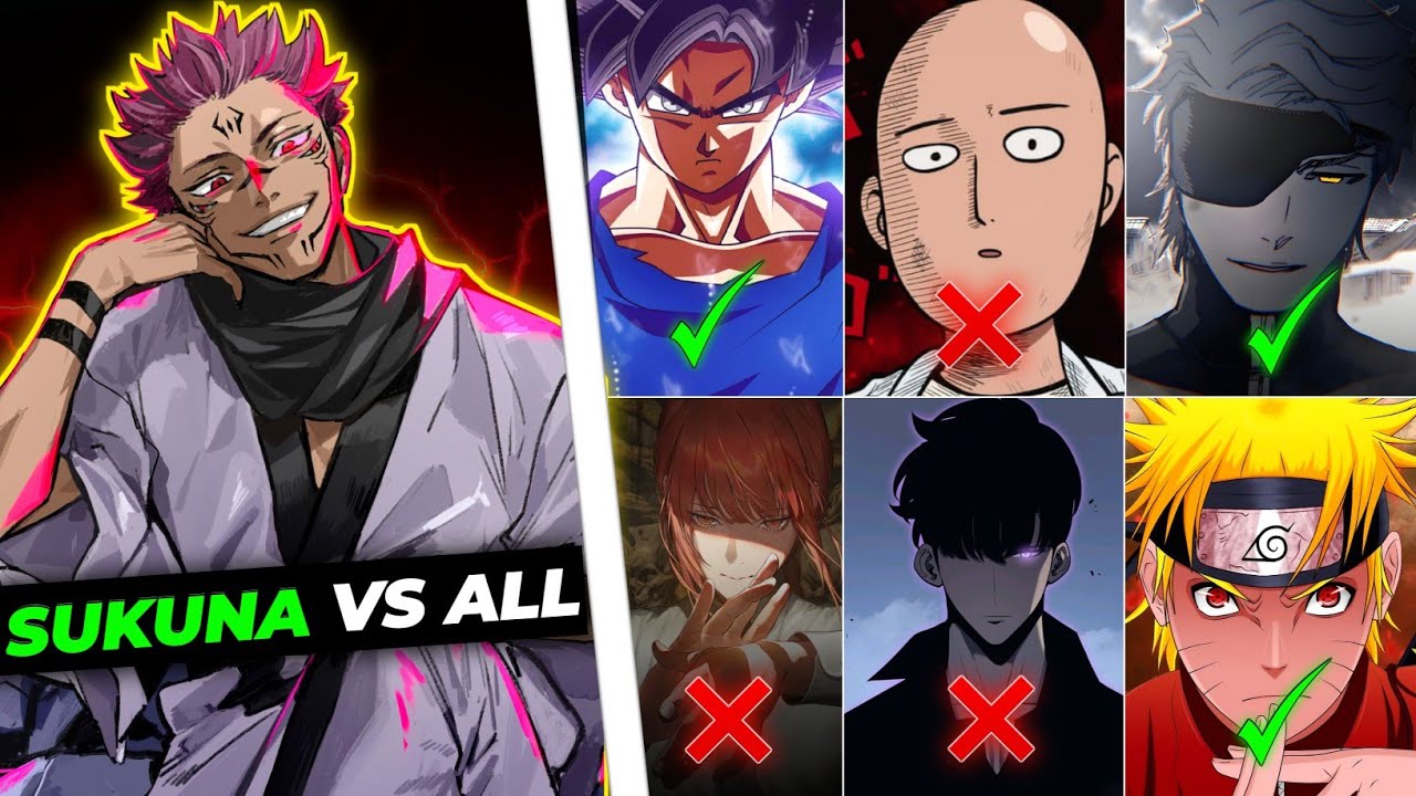 Sukuna Vs All Anime Characters | What if Sukuna Fights with These famous Anime Characters ? | Ryper