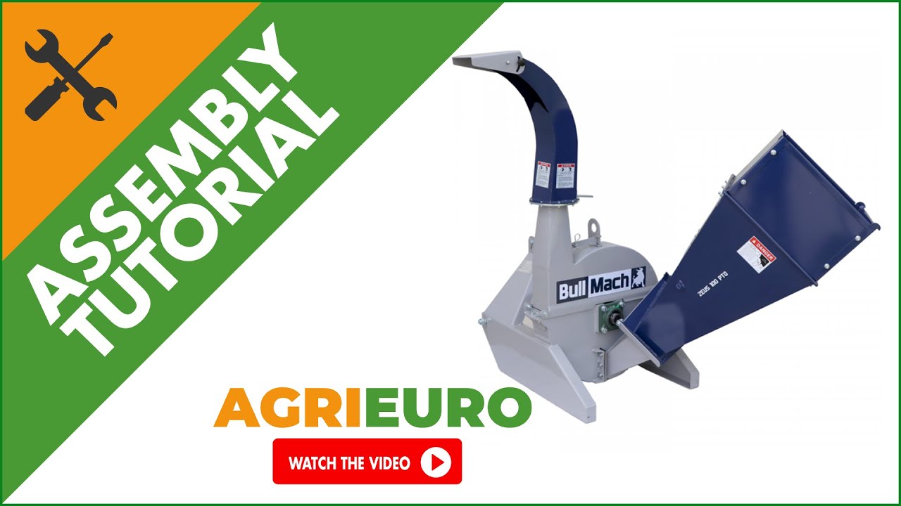 BullMach ZEUS 100 PTO Tractor Garden Shredder - Wood Chipper - Assembly tutorial