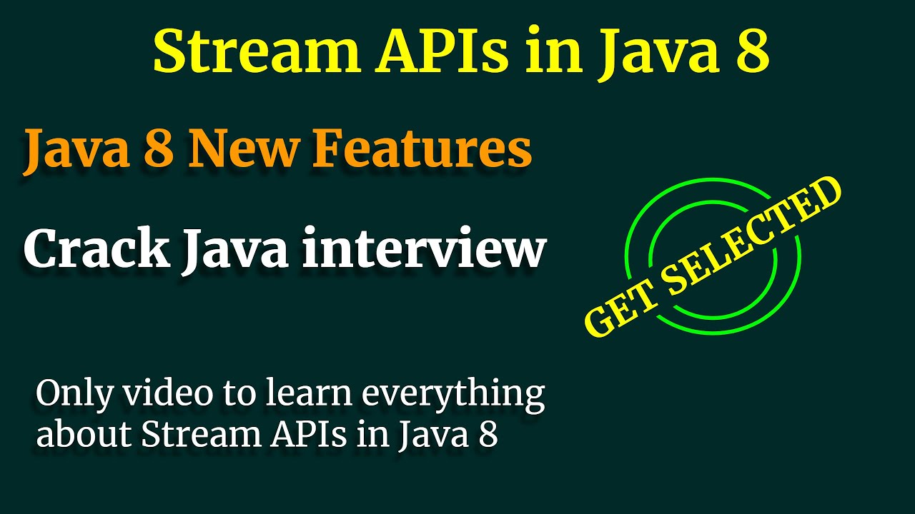 Stream APIs In Java | Java 8 Interview Questions and Answers