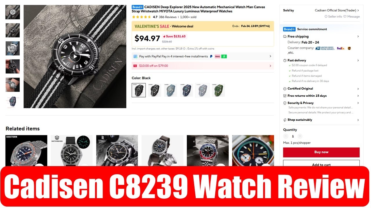 Cadisen C8239 Watch Review From AliExpress | 1000+ Sold on AliExpress