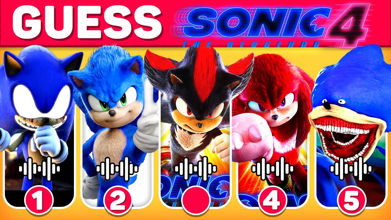 Guess The Sonic The Hedgehog 3 Character by Voice Songs 🎬🦔💙 Sonic 3 Trailer 2 Movie Quiz | GrapyQuiz