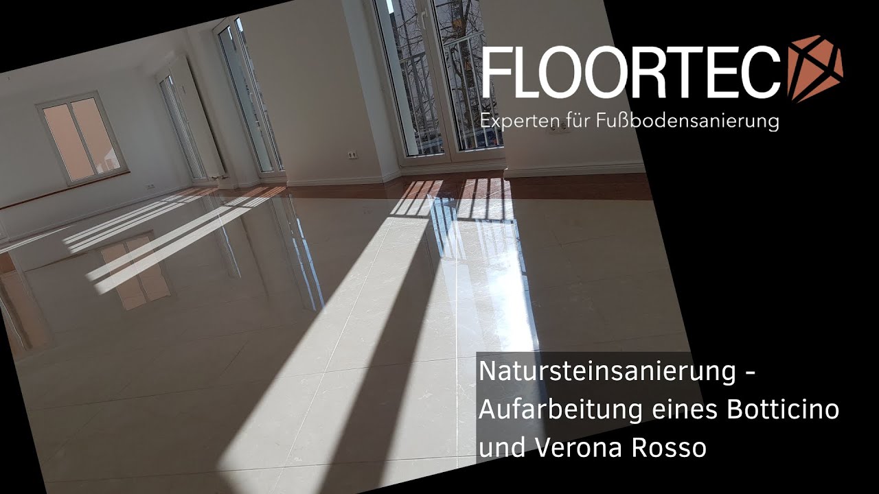 Wie geht eigentlich  Marmor - Schleifen? Natursteinsanierung eines Botticino und Verona Rosso