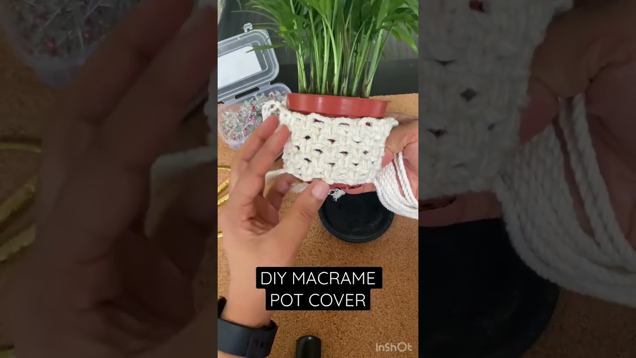 DIY Macrame pot cover #macrame #macrametutorial #diy #diycrafts
