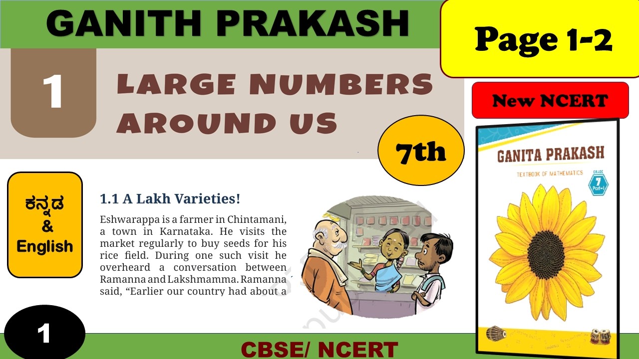 Class 7 | Ganith Prakash | Large number around us |Lesson | In kannada