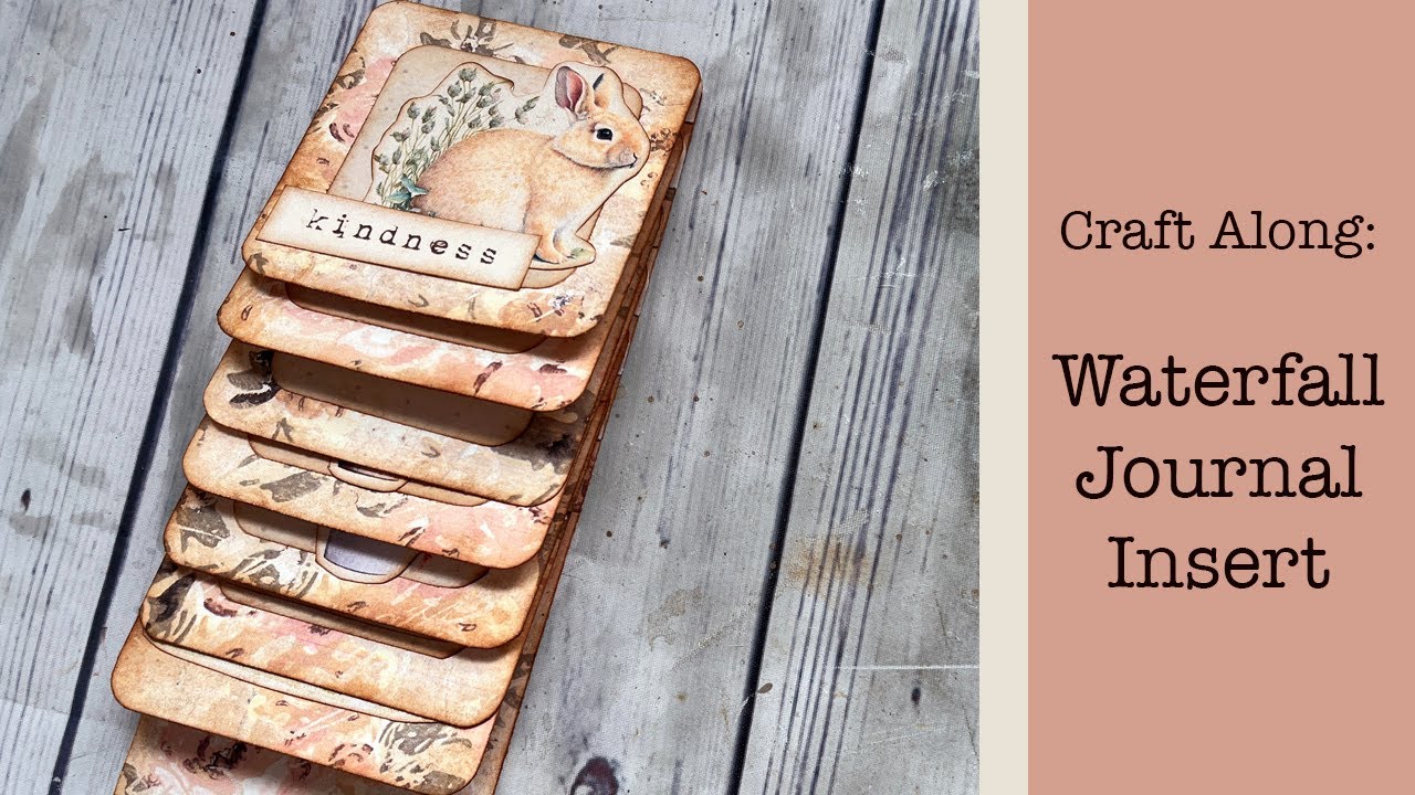 Cascading Waterfall Journal Cards, Craft with Me, Pink Monarch Prints, March Subscription Kit